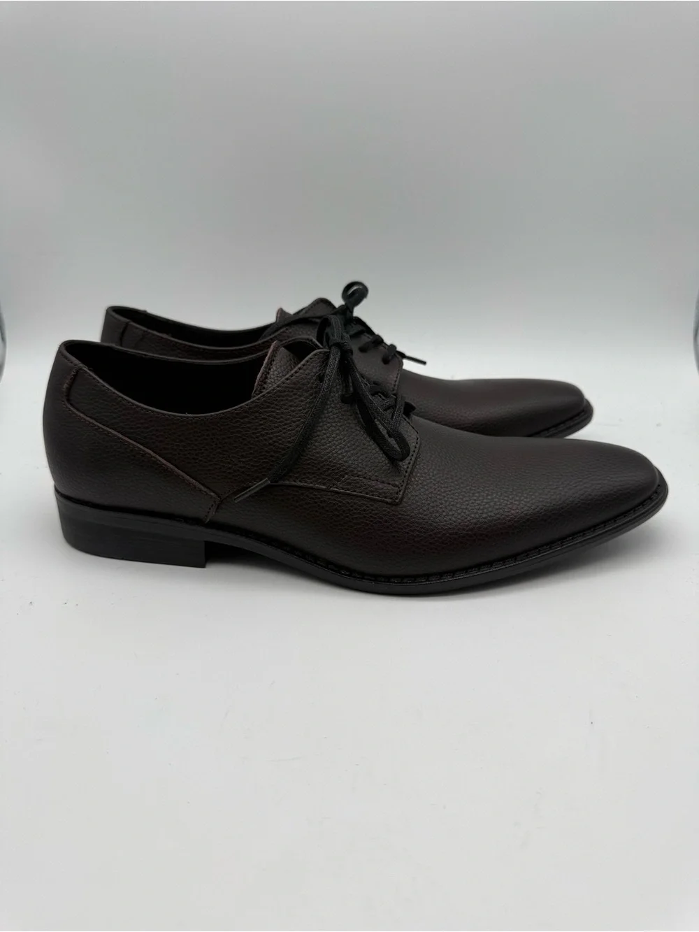 BRAND NEW Calvin Klein Men's Ripley Tumbled Leather Dark Brown Men’s Size 10.5